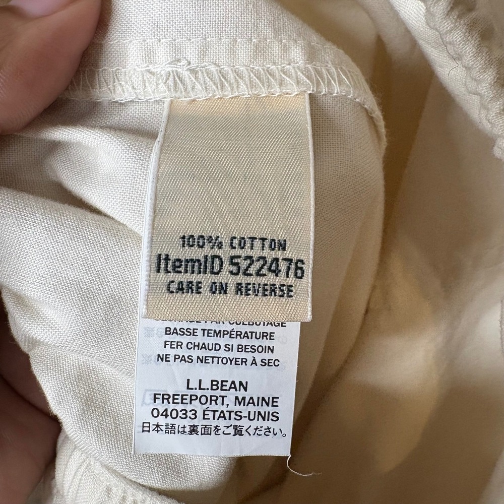 LL Bean Classic Fit Beige Cotton Pull On Drawstring Pants 2X Plus Casual Comfort - Picture 8 of 9